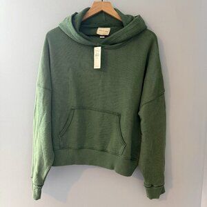 American Eagle Women’s Cropped Hoodie | Size L | NWT Green Pullover